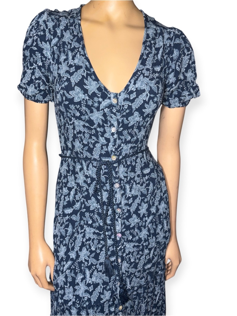 Faherty women’s Orinda Floral Button-Front Maxi Dress size S - Picture 3 of 16